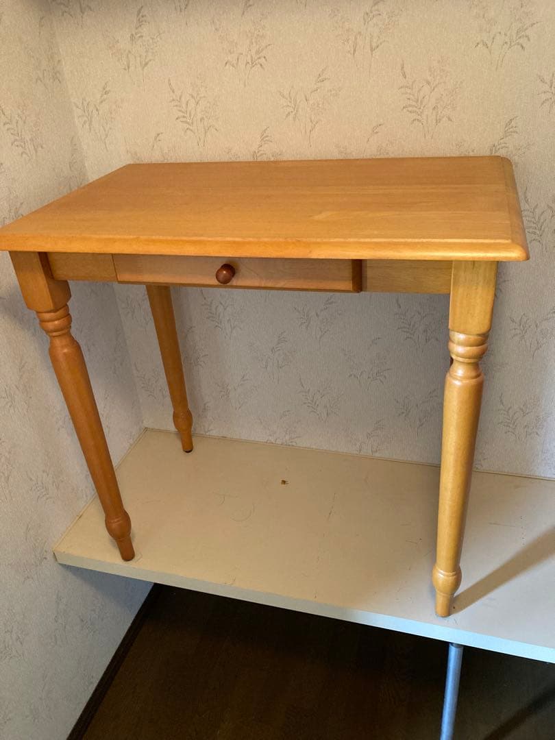 木製　テーブル 引き出し　収納