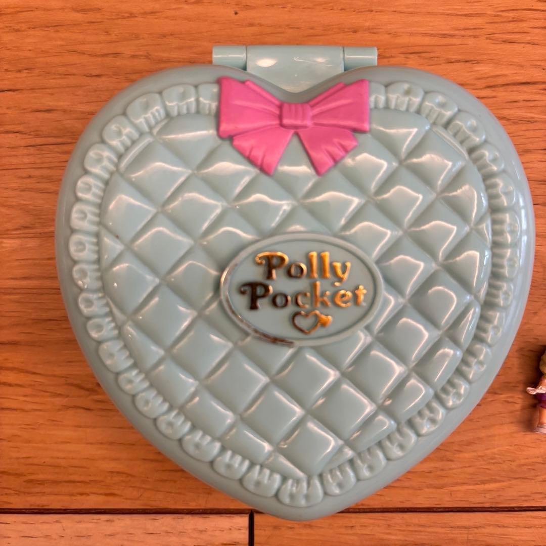 ポーリーポケット•ベビールーム・コンパクト•ハート型•パステルブルー