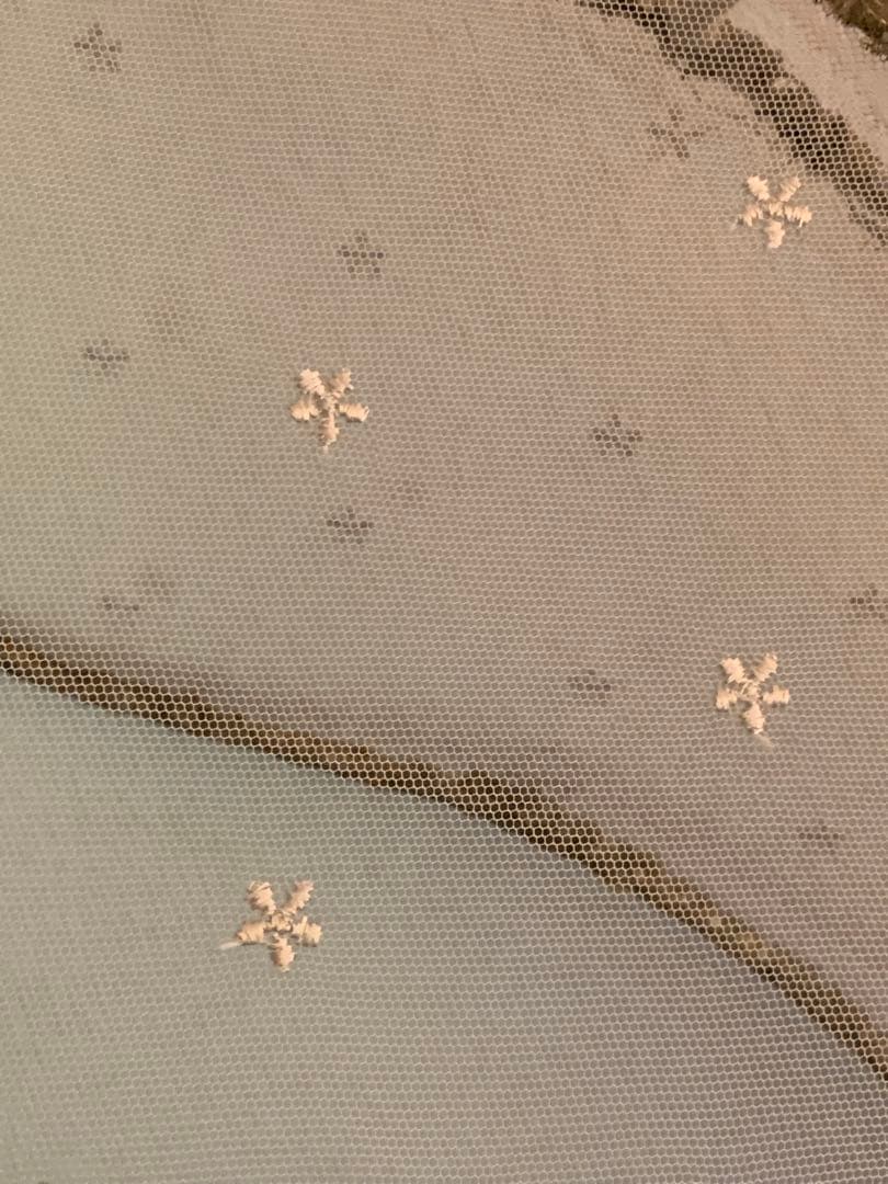 フランスアンティーク　レースの羽 チュールレース オブジェ