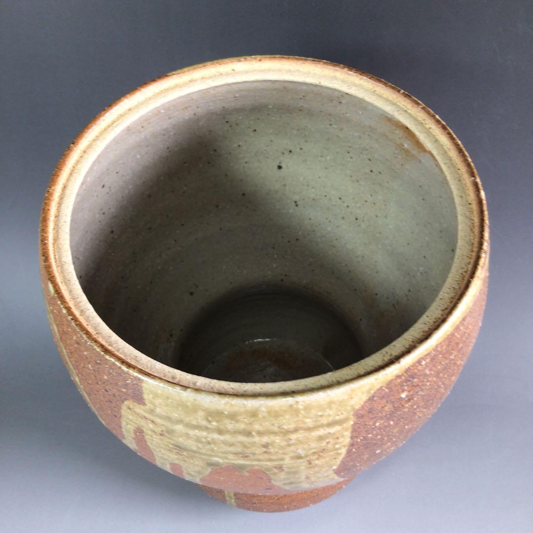 Ｒ５３５　水指　『松古窯　佐久間勝山造』『耳付』『瓢形水指』　共箱　茶道具