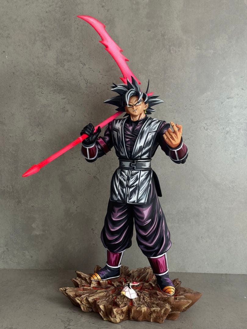 ドラゴンボール ブラック悟空フィギュア 頭2種、台座付き