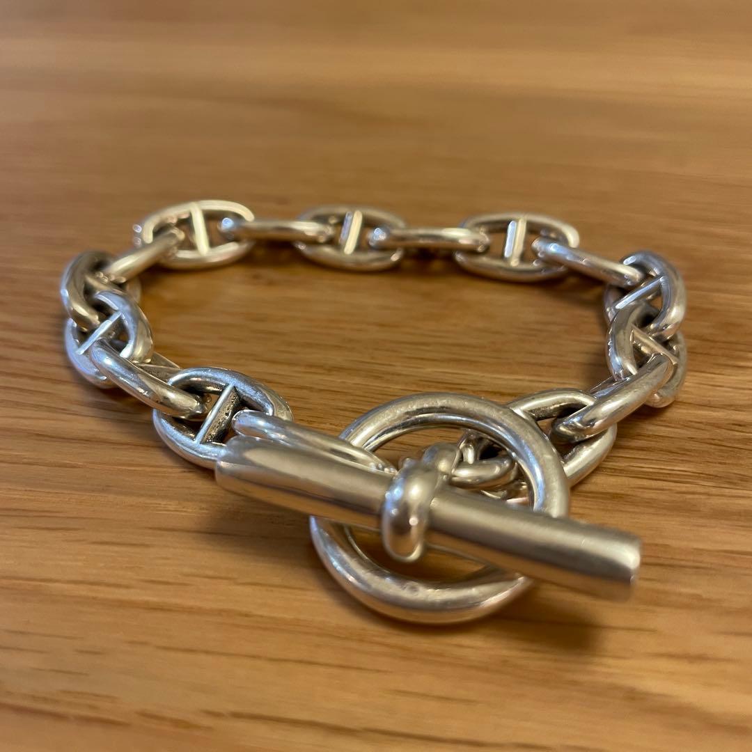 シルバー925 アンカーチェーンブレスレット シェーヌダンクルデザイン MM 完