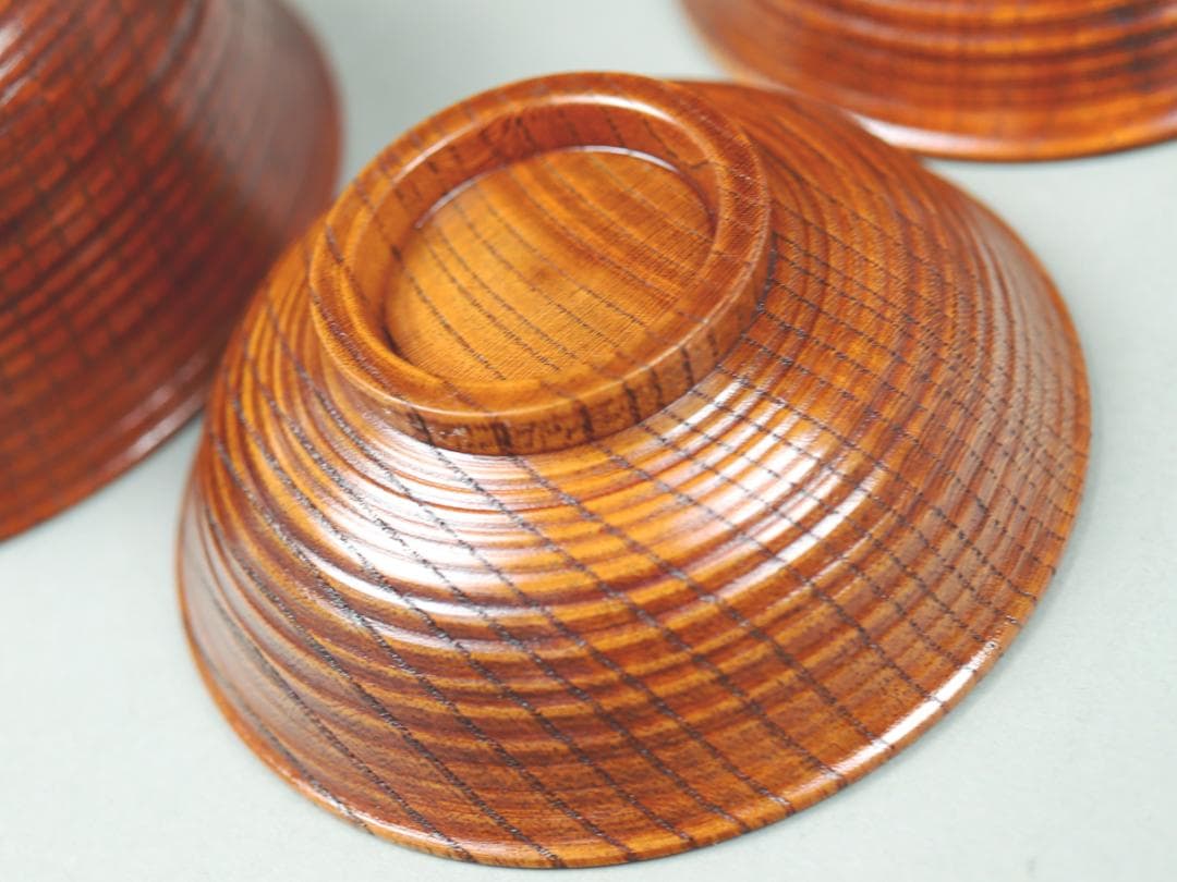 加賀塗 欅製 本漆 吸物椀 5客｜蓋付椀 雑煮 汁椀 懐石道具 共箱 未使用