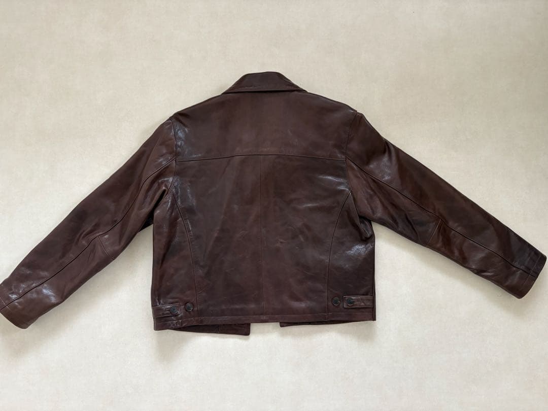 ジャケット・アウター AURALEE HEAVY LAMB LEATHER BLOUSON SIZE4