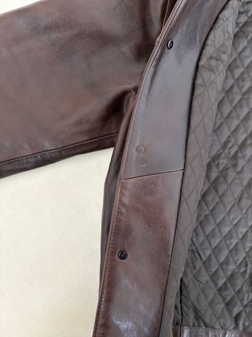 ジャケット・アウター AURALEE HEAVY LAMB LEATHER BLOUSON SIZE4