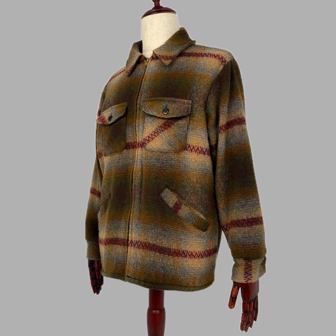 melton 70s USA製 オンブレ CPO ウールジャケット メルトン