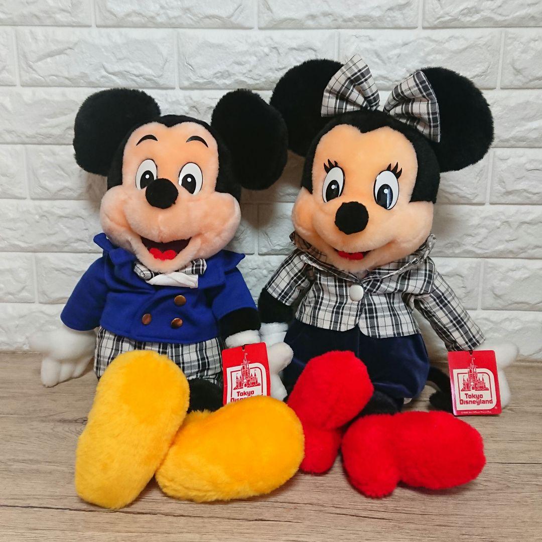 激レア ミッキー ミニー ぬいぐるみ レトロ 日本製 ディズニーランド 1982