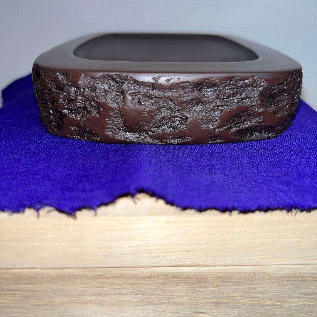 ⭕️赤間硯　三代目　玉峯　日枝敏夫　日枝 玉峯堂　野面硯　新品美品　女性好み作品