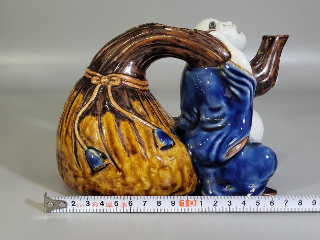 平戸焼 色絵 布袋 徳利 水注 古平戸