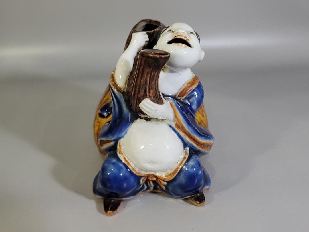 平戸焼 色絵 布袋 徳利 水注 古平戸