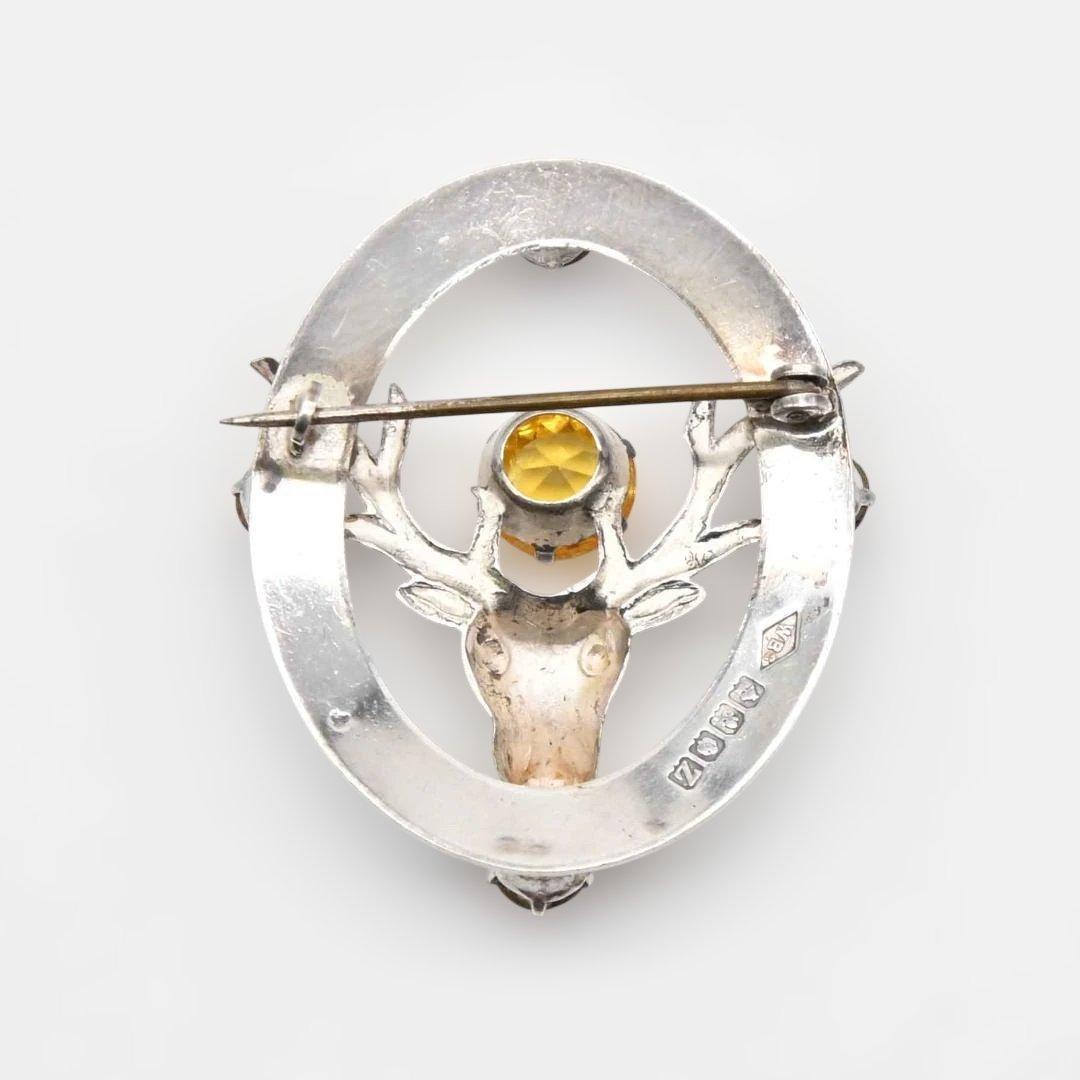 シカの銀製ブローチ　シルバー 英国 スコットランド ケルト　s0922