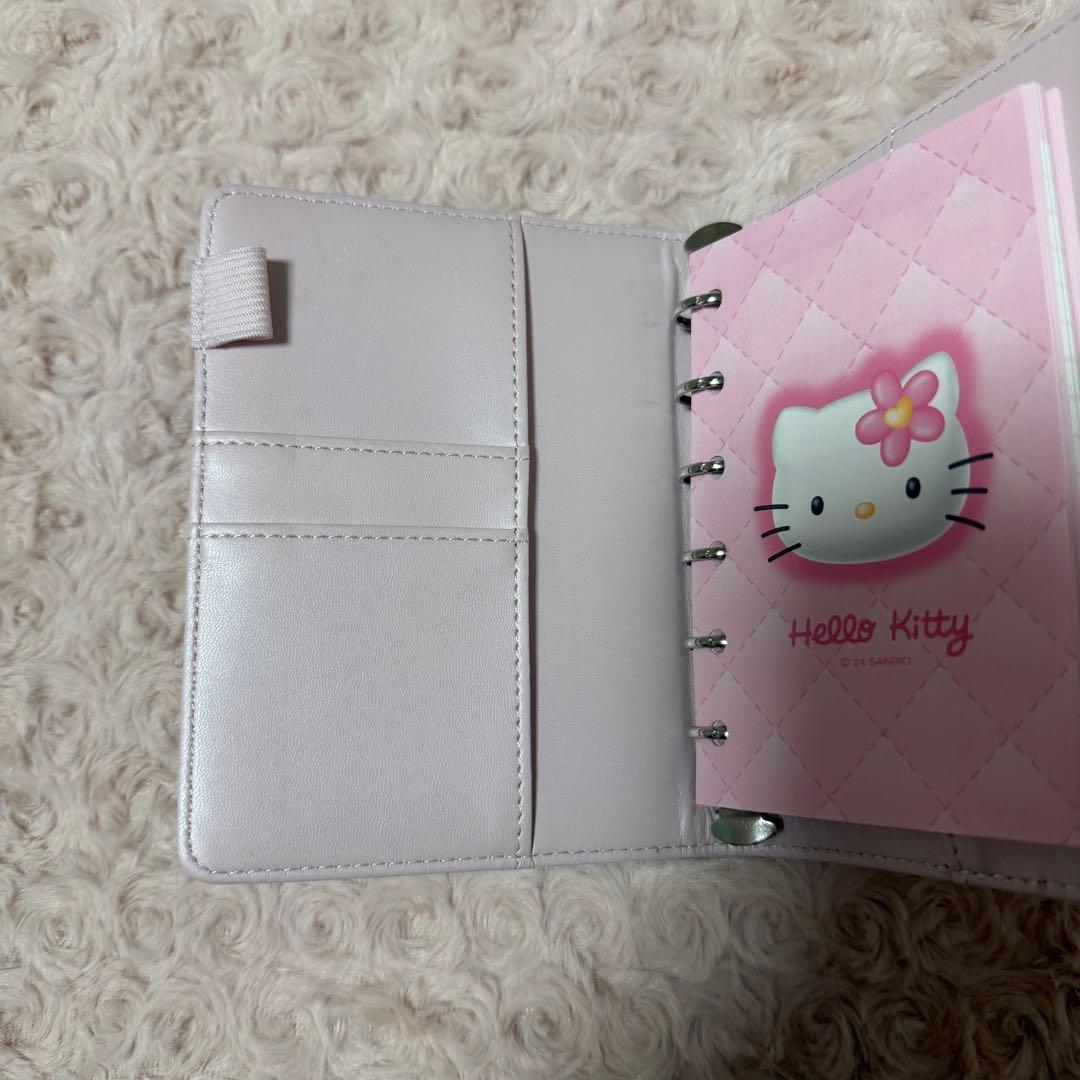 サンリオ　ハローキティ ピンク キルティング　手帳　バインダー　当時　平成レトロ