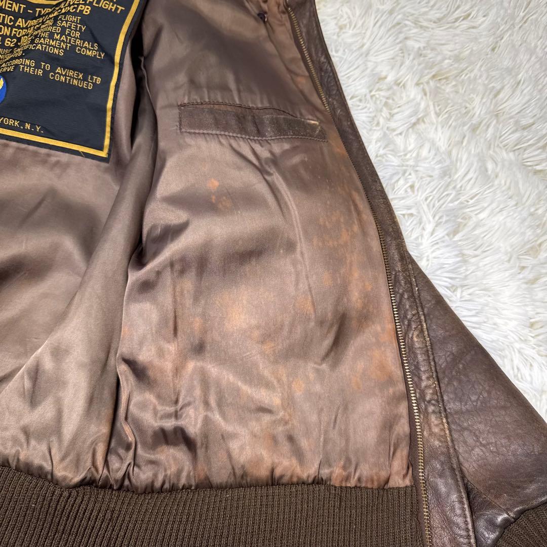 ☆【USA製】AVIREX A-2 フライトジャケット SCOVILL レザー☆