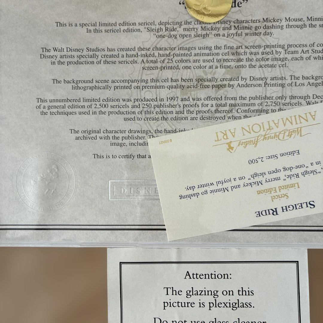ディズニー クリスマス スレイライド 限定版画