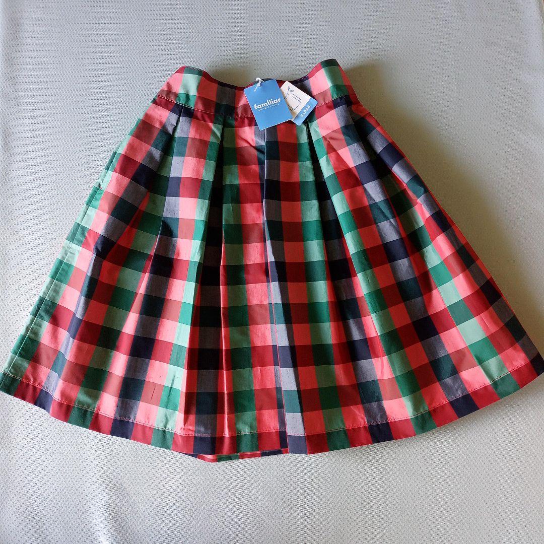 【新品】ファミリア スカート レッド 140サイズ