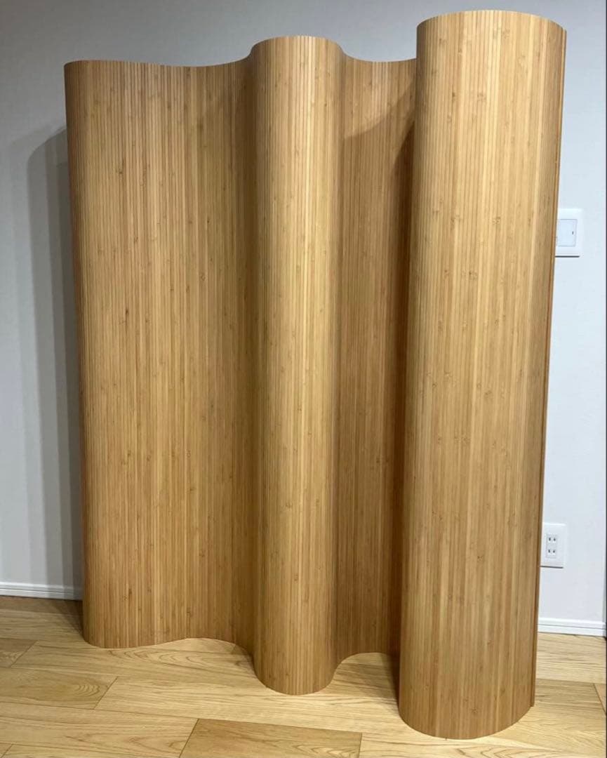 Artek風　ウッドカーブパーテーション　高さ150×幅200センチ