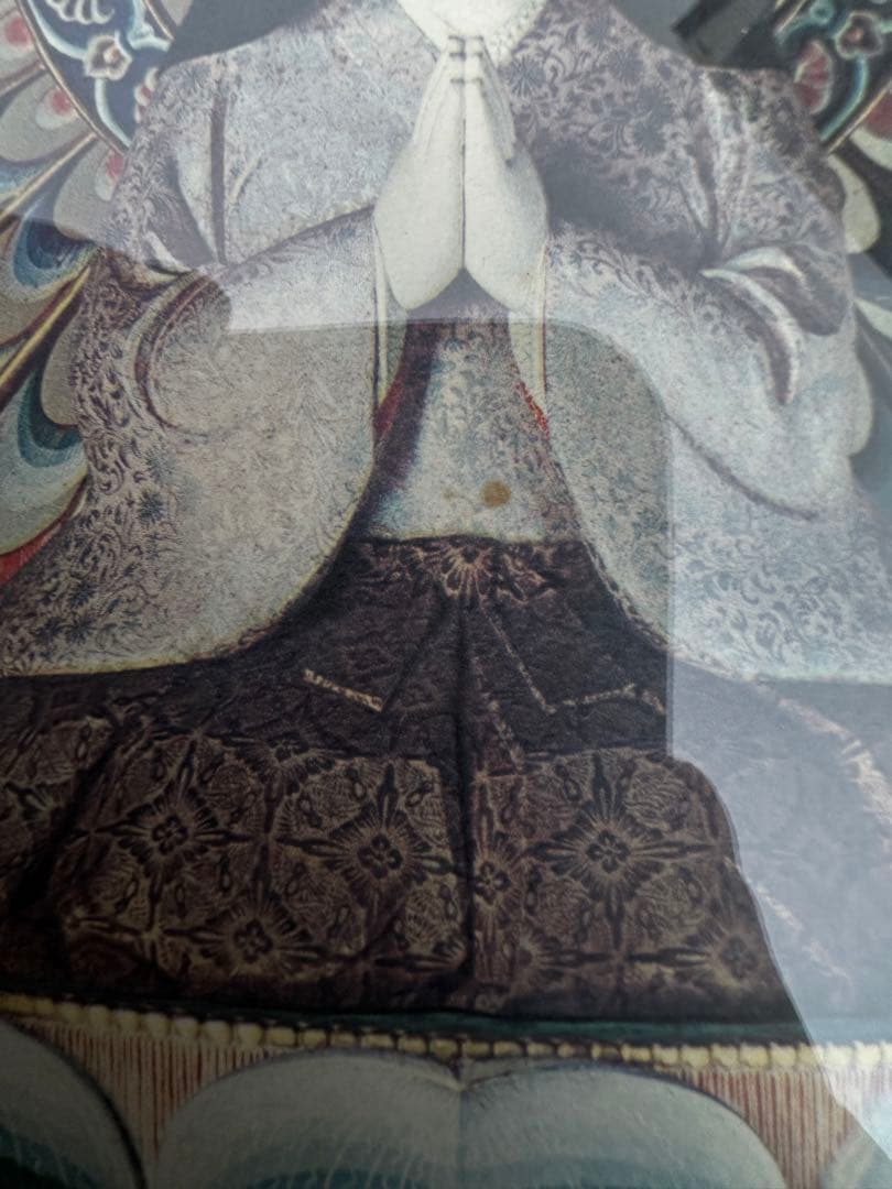 弘法大師稚児像の色紙(年代物)