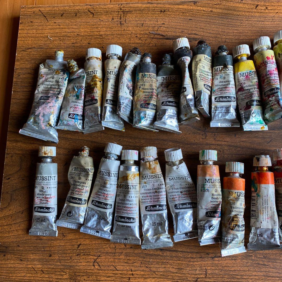 最高級樹脂油絵具　ムッシー二　MUSSINI 最高級天然樹脂油絵具　56色セット