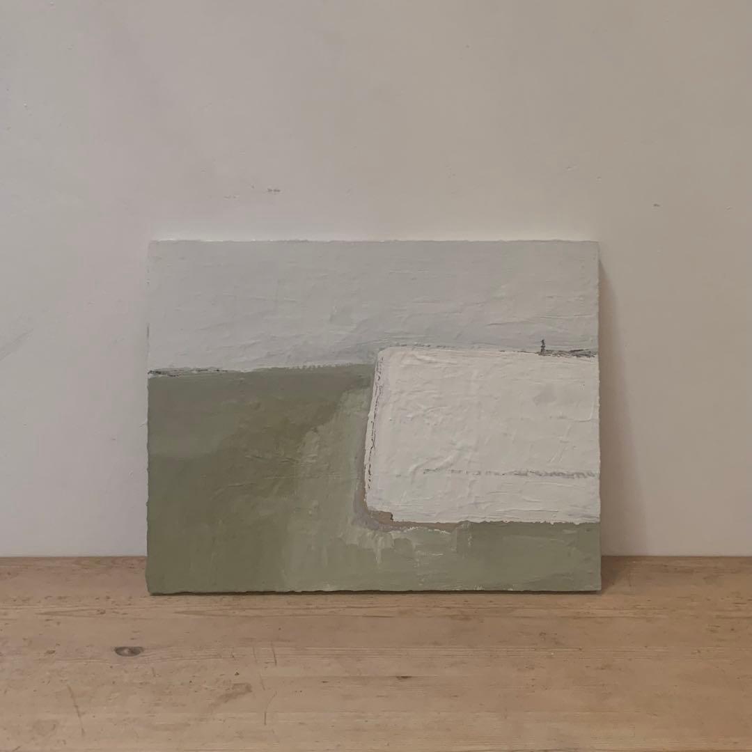 「灯台2」 油彩 油絵 木製パネルに油彩 現代美術 oil on board 絵