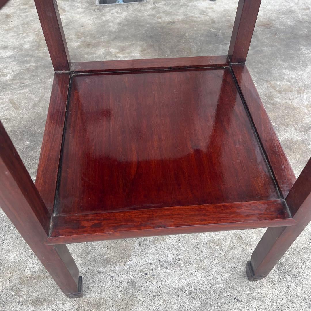 希少◆中国 唐木 螺鈿 青貝 螺鈿象嵌 花梨　ネストテーブル