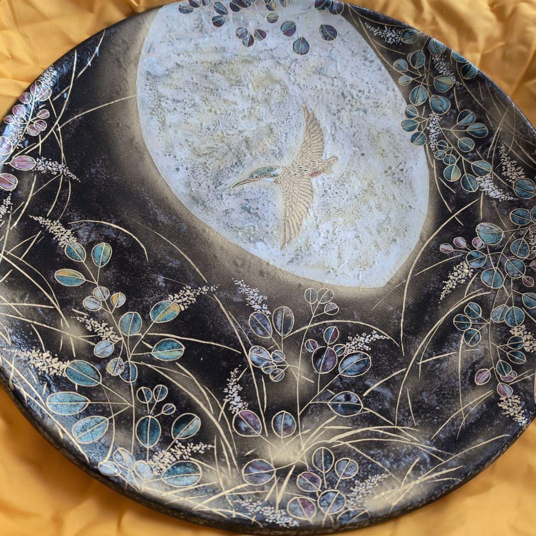 美しい鳥のデザイン大皿　花鳥風月風　36センチセンチ