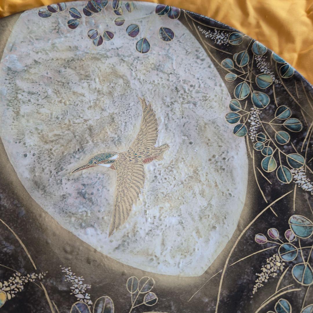 美しい鳥のデザイン大皿　花鳥風月風　36センチセンチ