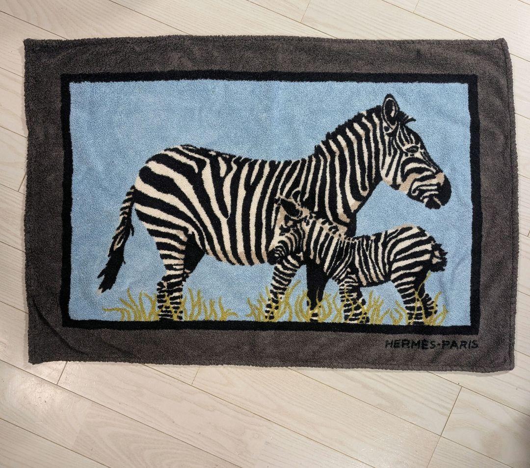 HERMES ゼブラ柄 ビーチタオル