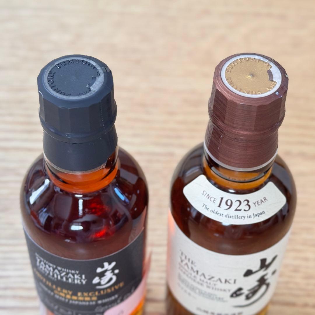 山崎蒸溜所限定ウイスキー180ml・山崎NA180ml・テイスティンググラス