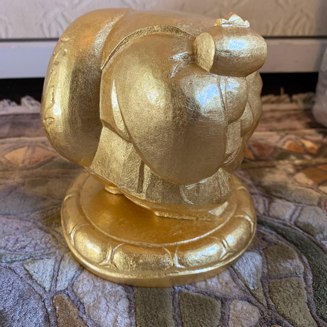 平櫛田中 満徳恵比寿尊 福聚大黒天尊 ブロンズ像 金 一対 福の神 保証書付き