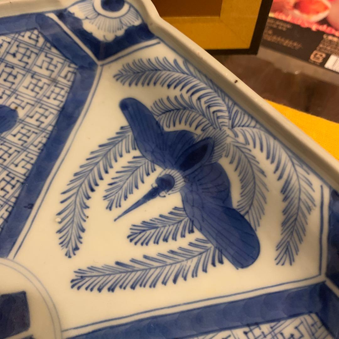 アンティーク　染付 皿　207