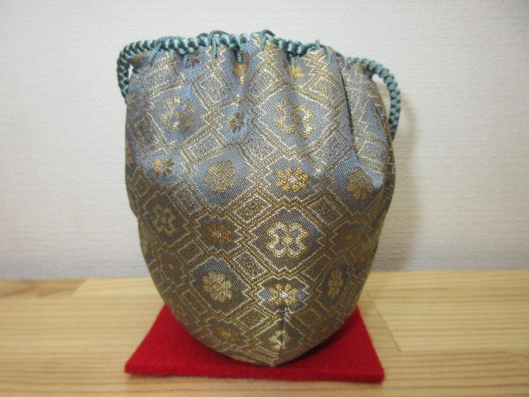 送料込【逢絢亭・新品】茶道具 仕覆 四滴茶入仕覆 正絹 蜀江錦 日本製