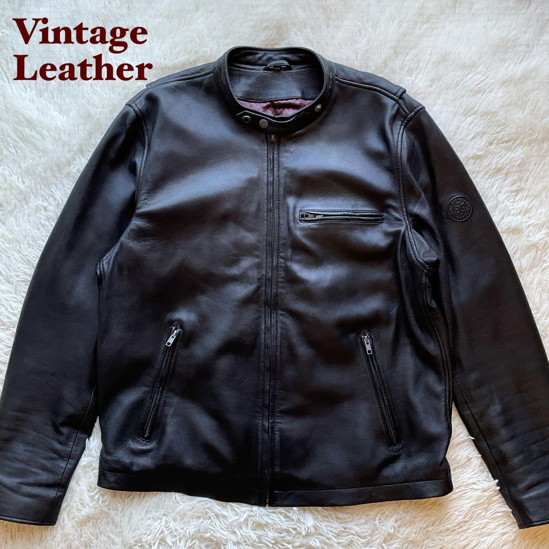 人気✨RIDEZ レザージャケット　シープスキン　本革　ブラック　XXL 大きい