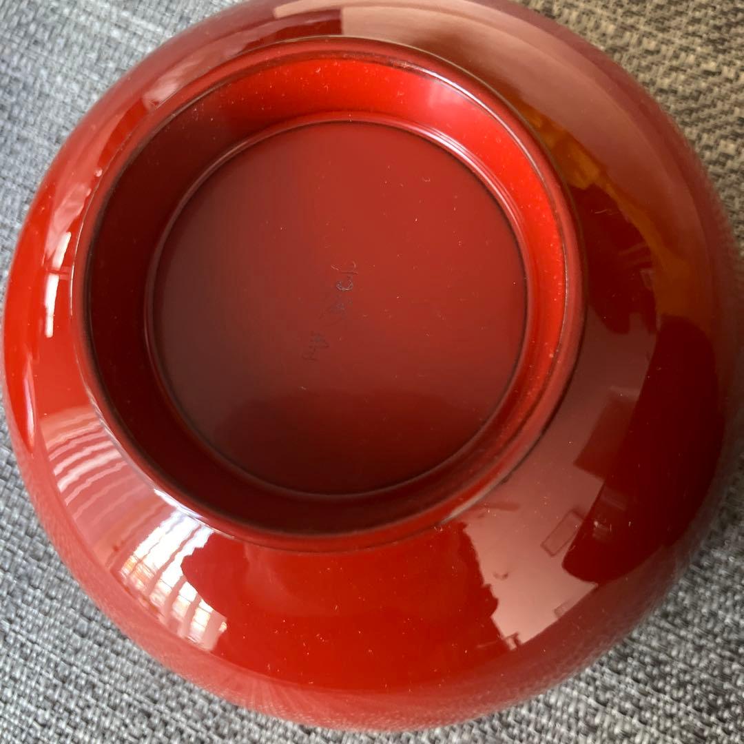 未使用　輪島塗　高州堂　蓋付　夫婦椀　鶴