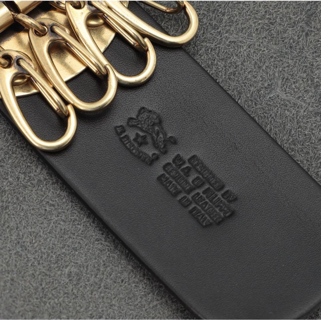 【新品】IL BISONTE ブラックキーケース