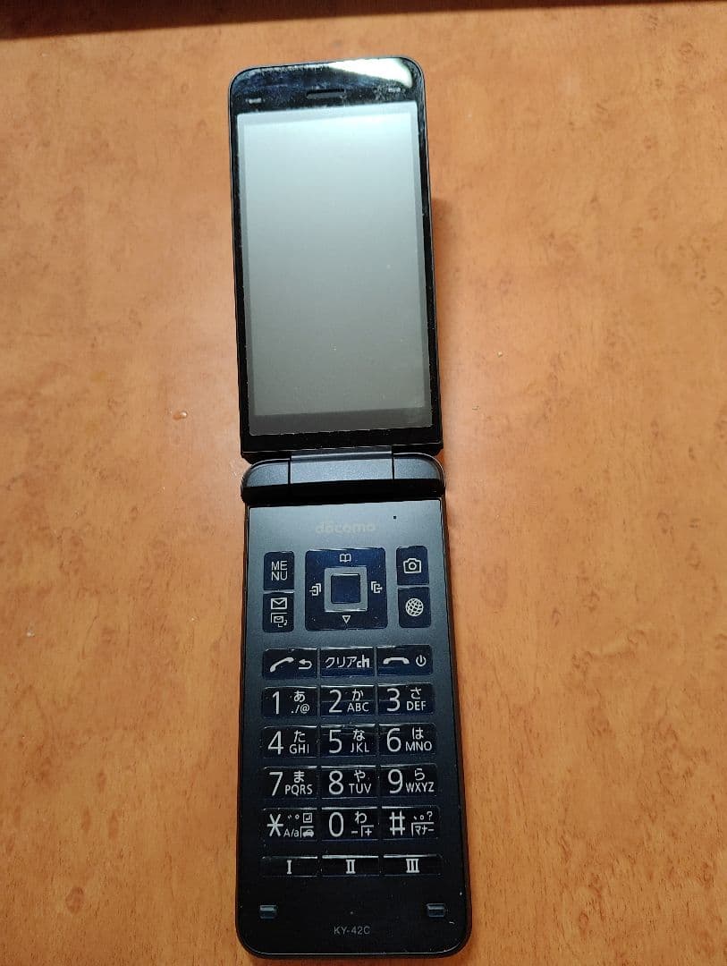 【美品】docomo DIGNO KY-42Cブラック 折りたたみ式