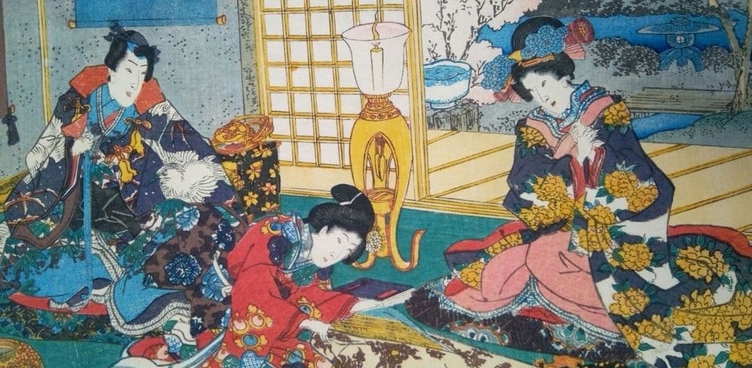 浮世絵、其姿紫の写繪五十三、三代歌川豊国画(国貞)