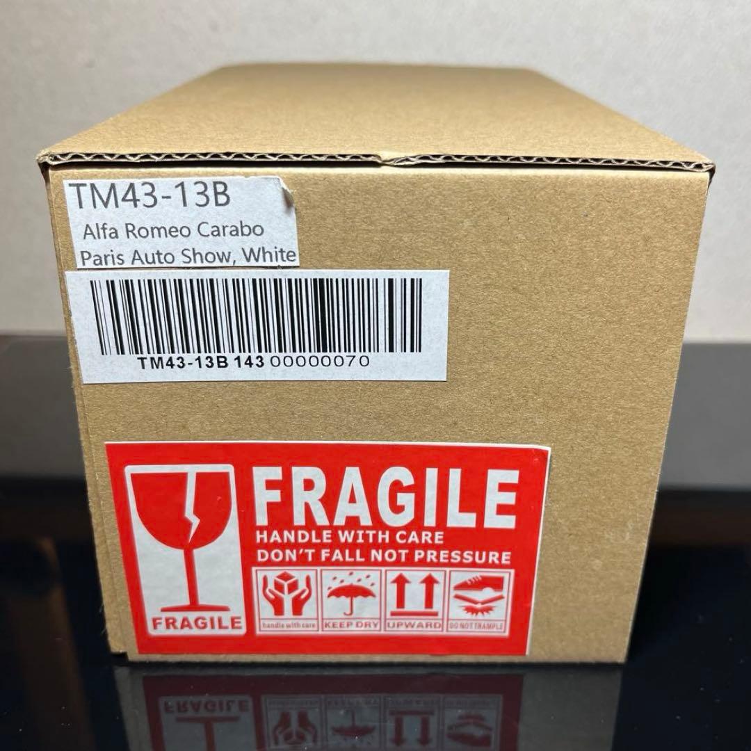 訳あり）ミニカー 1/43 トップマルケス アルファロメオ カラボ 白