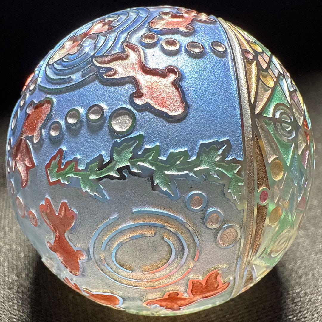 定榮政隆 じょうえい まさたか 万華鏡 金魚 サンドブラスト ガラスマーブル