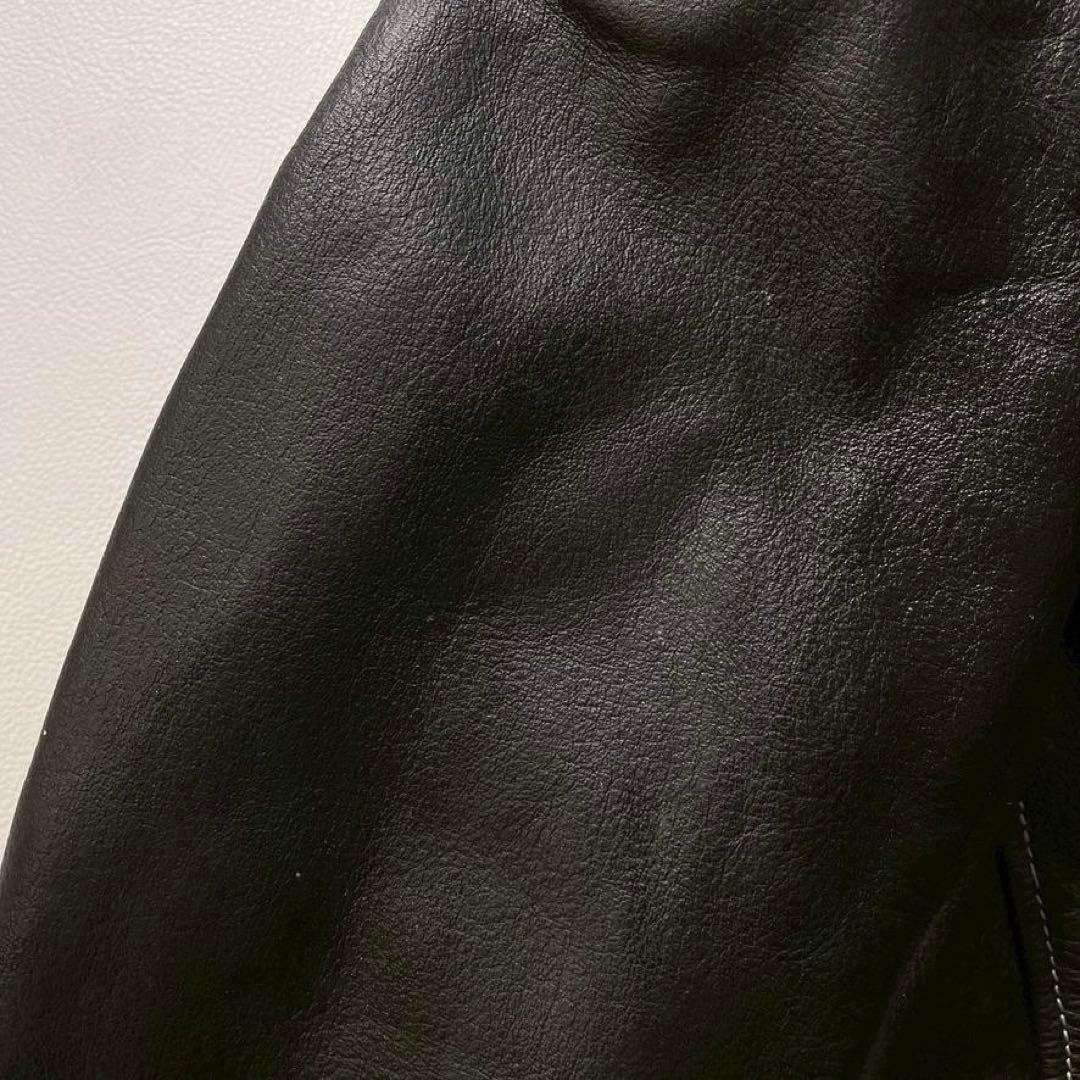 【なかじん】MOTO FIELD ライダースジャケット L レザー 黒