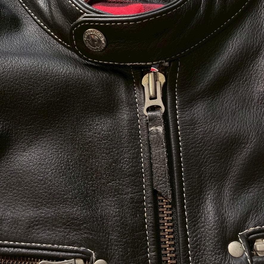 【なかじん】MOTO FIELD ライダースジャケット L レザー 黒