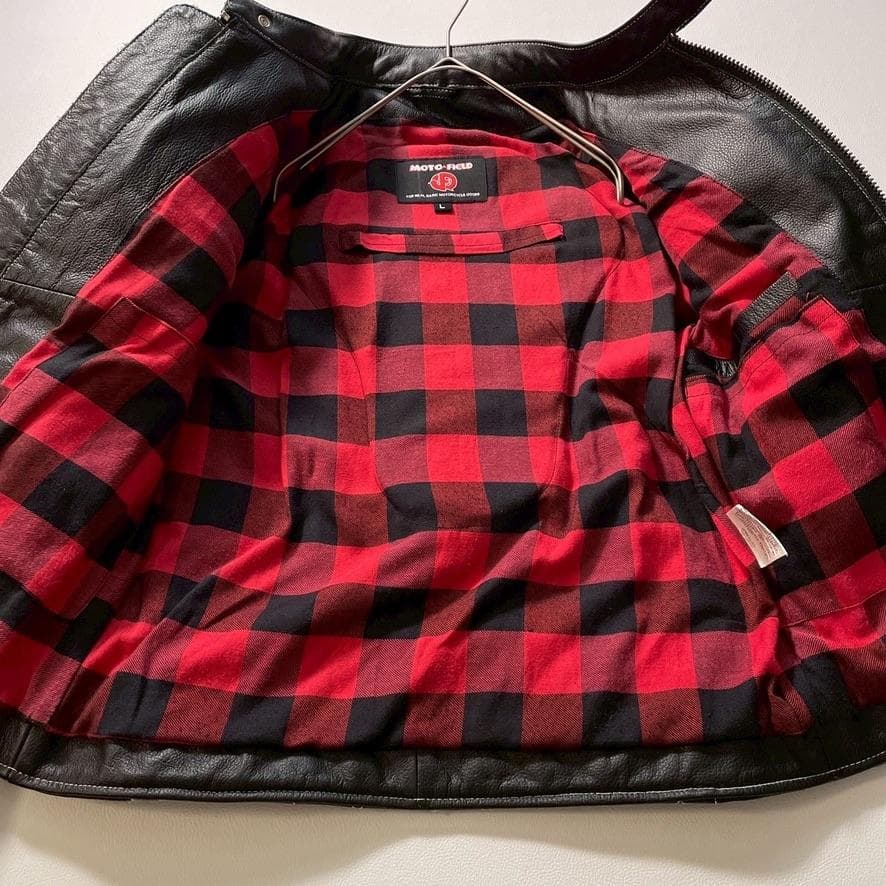 【なかじん】MOTO FIELD ライダースジャケット L レザー 黒