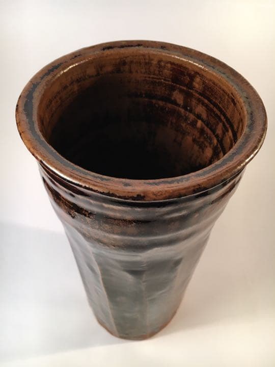 瀬戸寸同花入 長谷川青峯 ツロ 花活け 茶道