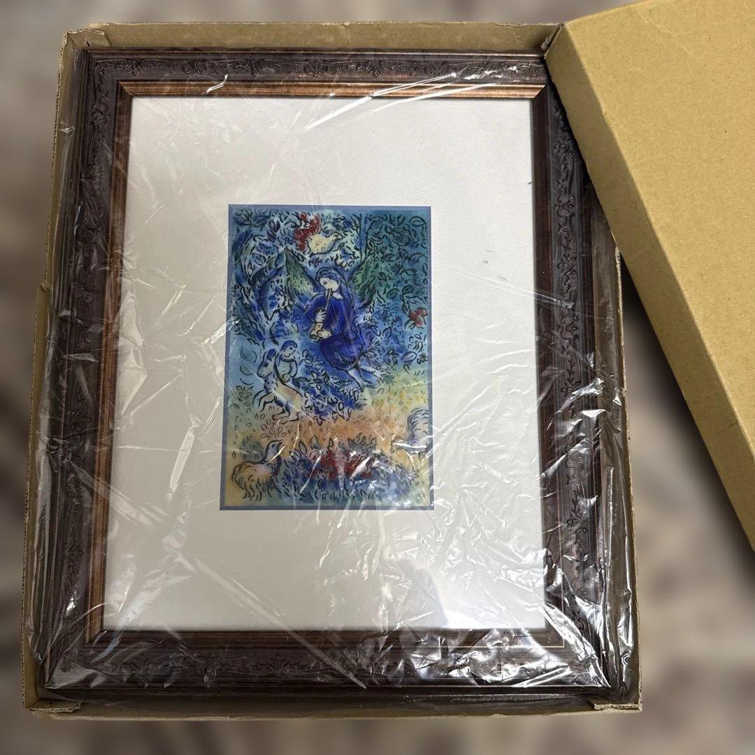 シャガール風　七宝焼　額縁セット