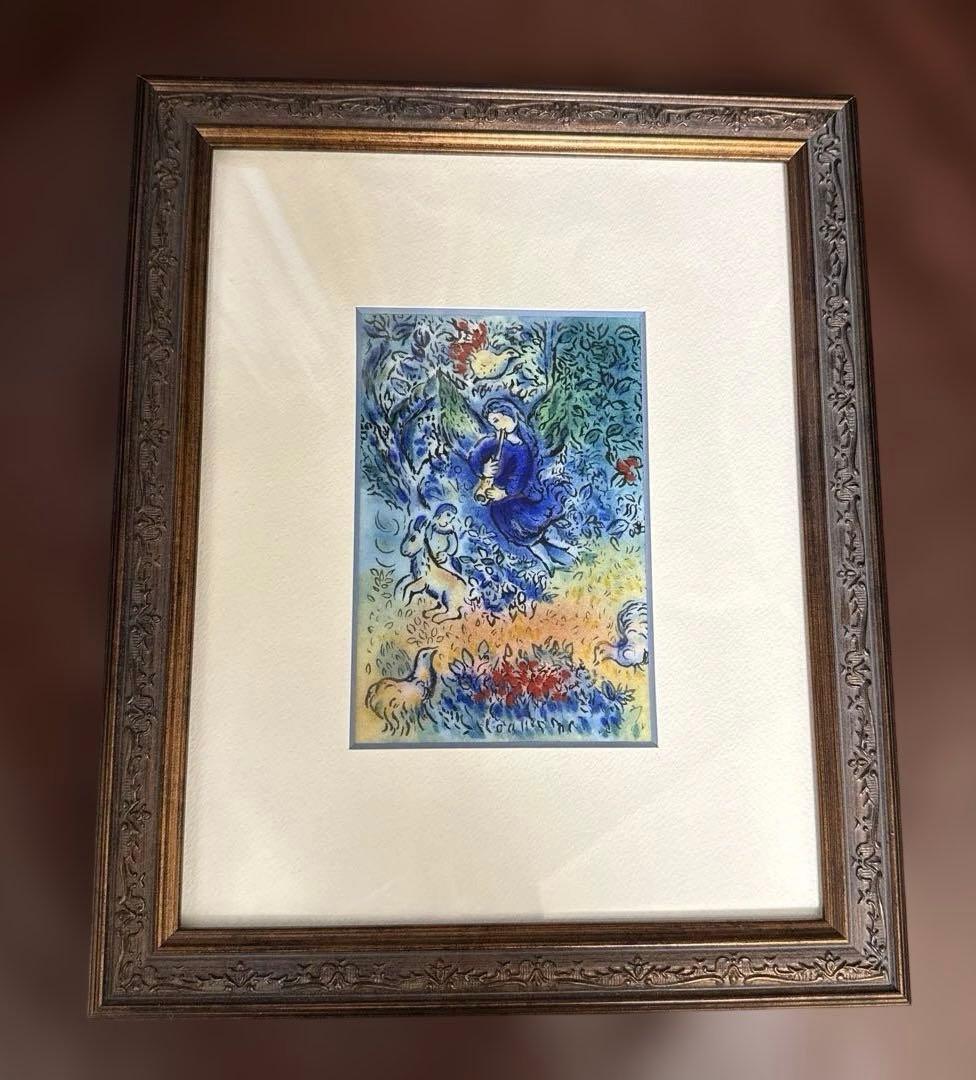 シャガール風　七宝焼　額縁セット