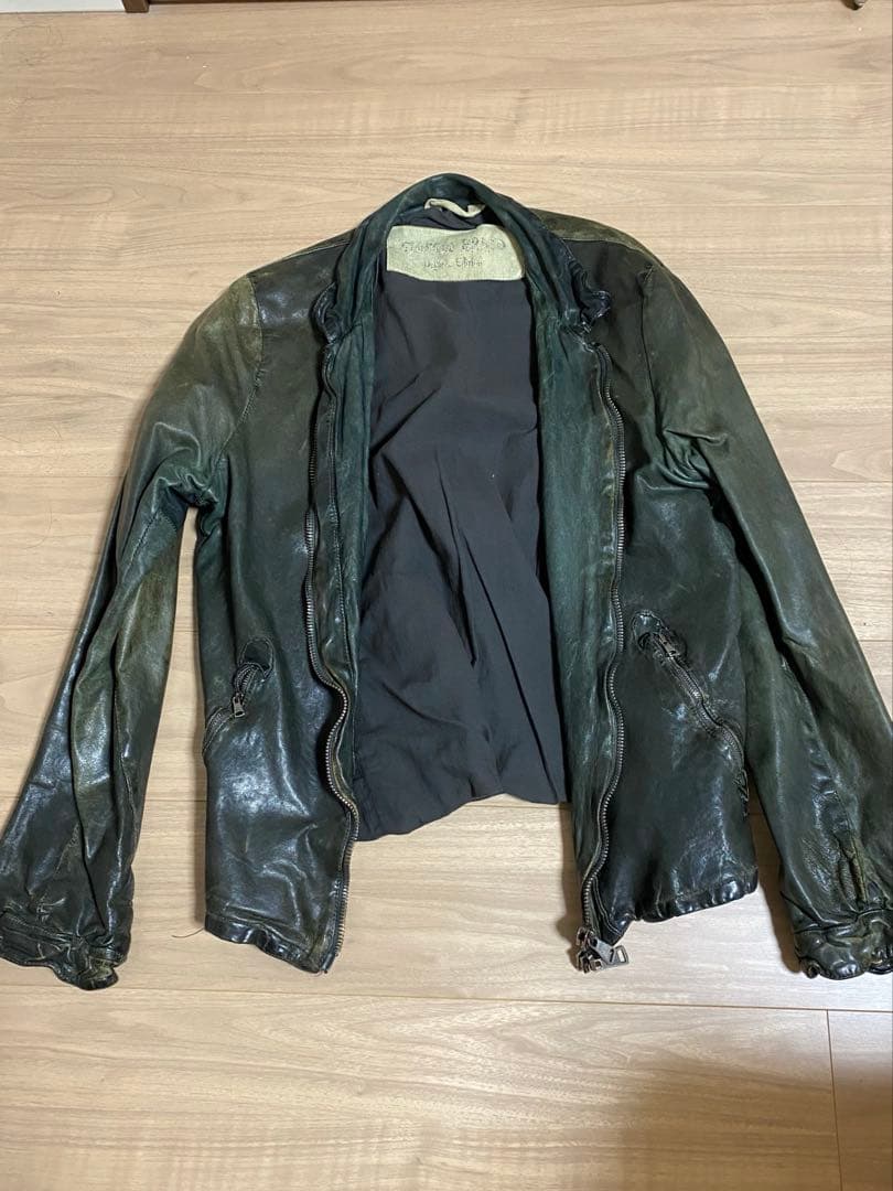 訳あり定価17万　giorgio brato レザージャケット カーキブラウン