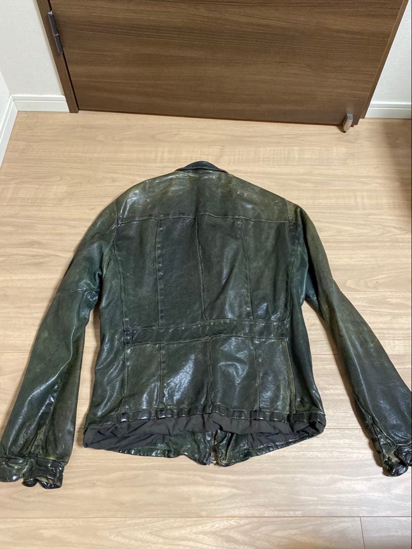 訳あり定価17万　giorgio brato レザージャケット カーキブラウン