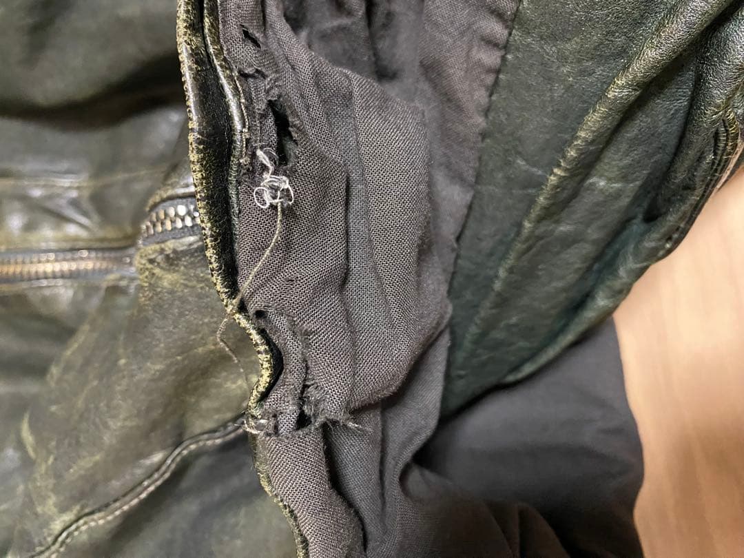 訳あり定価17万　giorgio brato レザージャケット カーキブラウン