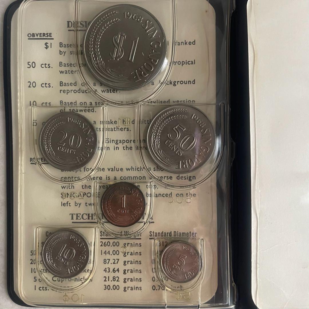 【コレクター必見！】極稀少★シンガポール旧貨幣 1968年 ミントセット