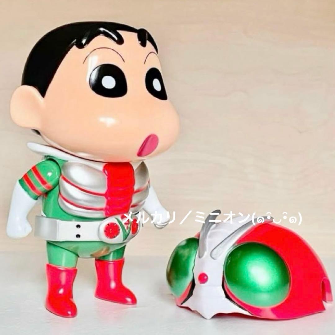 クレヨンしんちゃん×仮面ライダーV3 ソフビ フィギュア