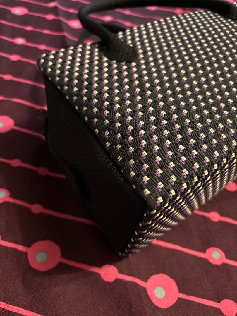 【新品購入 1度撮影のため使用 込 匿】利休バッグ 博多織 誠之輔 琥珀織 黒